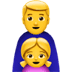 👨‍👧 family: man, girl display on Apple